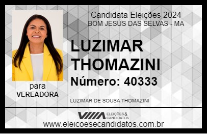 Candidato LUZIMAR THOMAZINI 2024 - BOM JESUS DAS SELVAS - Eleições