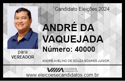 Candidato ANDRÉ DA VAQUEJADA 2024 - PALMEIRÂNDIA - Eleições