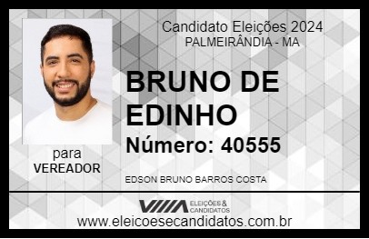 Candidato BRUNO DE EDINHO 2024 - PALMEIRÂNDIA - Eleições