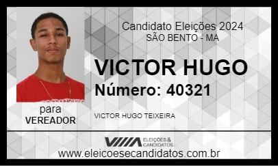 Candidato VICTOR HUGO 2024 - SÃO BENTO - Eleições