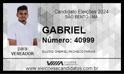 Candidato GABRIEL 2024 - SÃO BENTO - Eleições