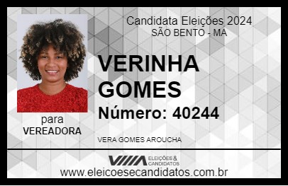 Candidato VERINHA GOMES 2024 - SÃO BENTO - Eleições