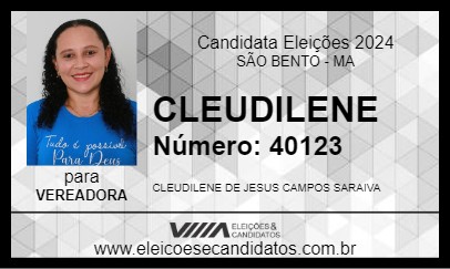 Candidato CLEUDILENE 2024 - SÃO BENTO - Eleições