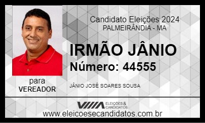 Candidato IRMÃO JÂNIO 2024 - PALMEIRÂNDIA - Eleições