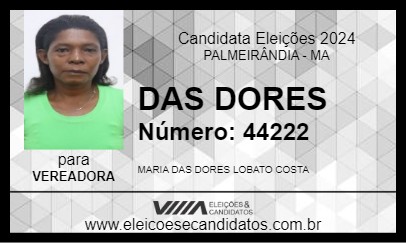 Candidato DAS DORES 2024 - PALMEIRÂNDIA - Eleições