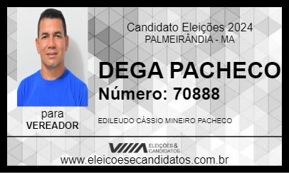 Candidato DEGA PACHECO 2024 - PALMEIRÂNDIA - Eleições