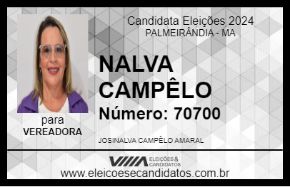 Candidato NALVA CAMPÊLO 2024 - PALMEIRÂNDIA - Eleições