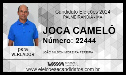 Candidato JOCA CAMELÔ 2024 - PALMEIRÂNDIA - Eleições