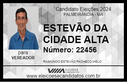 Candidato ESTEVÃO DA CIDADE ALTA 2024 - PALMEIRÂNDIA - Eleições