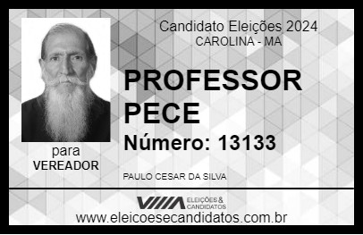 Candidato PROFESSOR PECE 2024 - CAROLINA - Eleições