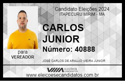 Candidato CARLOS JUNIOR 2024 - ITAPECURU MIRIM - Eleições