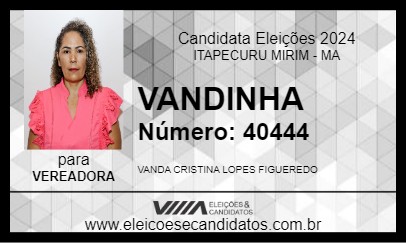 Candidato VANDINHA 2024 - ITAPECURU MIRIM - Eleições