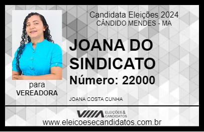 Candidato JOANA DO SINDICATO 2024 - CÂNDIDO MENDES - Eleições