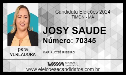 Candidato JOSY SAUDE 2024 - TIMON - Eleições