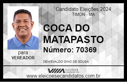 Candidato COCA DO MATAPASTO 2024 - TIMON - Eleições