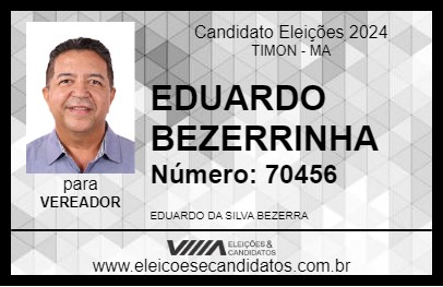 Candidato EDUARDO BEZERRINHA 2024 - TIMON - Eleições