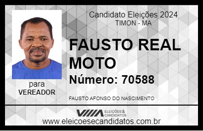 Candidato FAUSTO REAL MOTO 2024 - TIMON - Eleições