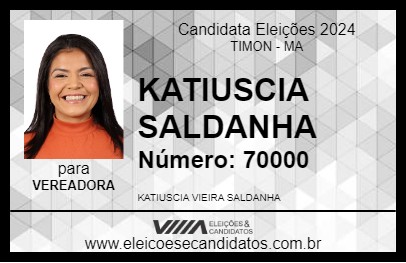 Candidato KATIUSCIA SALDANHA 2024 - TIMON - Eleições