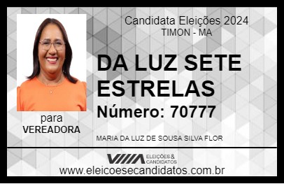 Candidato DA LUZ SETE ESTRELAS 2024 - TIMON - Eleições