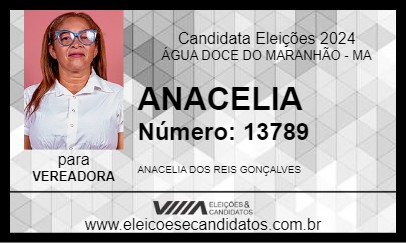 Candidato ANACELIA 2024 - ÁGUA DOCE DO MARANHÃO - Eleições