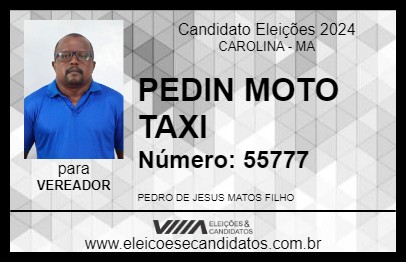 Candidato PEDIN MOTO TAXI 2024 - CAROLINA - Eleições