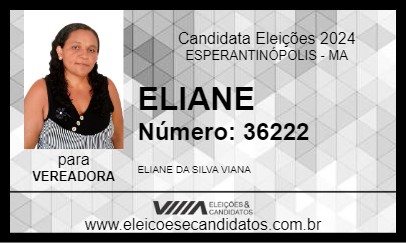 Candidato ELIANE 2024 - ESPERANTINÓPOLIS - Eleições