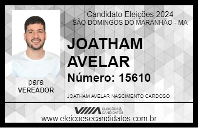 Candidato JOATHAM AVELAR 2024 - SÃO DOMINGOS DO MARANHÃO - Eleições