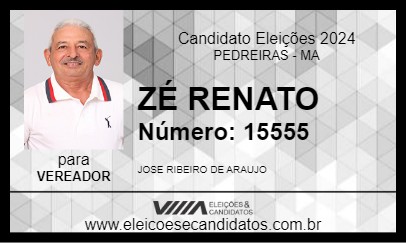 Candidato ZÉ RENATO 2024 - PEDREIRAS - Eleições