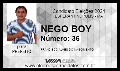 Candidato NEGO BOY 2024 - ESPERANTINÓPOLIS - Eleições