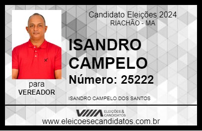 Candidato ISANDRO CAMPELO 2024 - RIACHÃO - Eleições