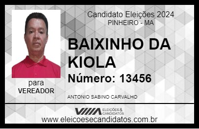 Candidato BAIXINHO DA KIOLA 2024 - PINHEIRO - Eleições