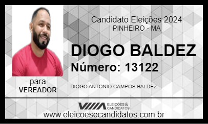 Candidato DIOGO BALDEZ 2024 - PINHEIRO - Eleições