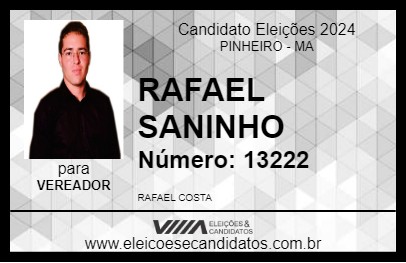 Candidato RAFAEL SANINHO 2024 - PINHEIRO - Eleições