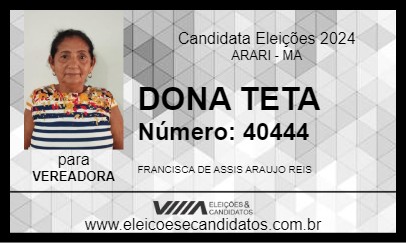 Candidato FRANCISCA 2024 - ARARI - Eleições