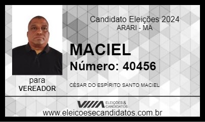 Candidato MACIEL 2024 - ARARI - Eleições