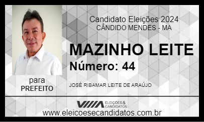 Candidato MAZINHO LEITE 2024 - CÂNDIDO MENDES - Eleições