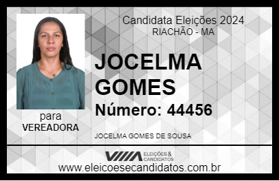 Candidato JOCELMA GOMES 2024 - RIACHÃO - Eleições