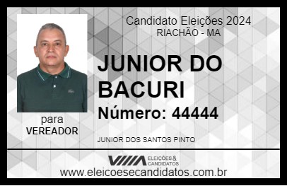 Candidato JUNIOR DO BACURI 2024 - RIACHÃO - Eleições