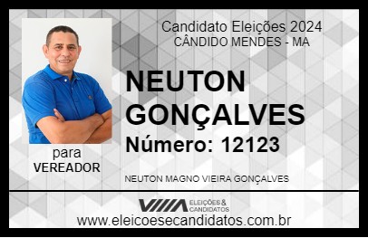 Candidato NEUTON GONÇALVES 2024 - CÂNDIDO MENDES - Eleições