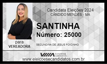 Candidato SANTINHA 2024 - CÂNDIDO MENDES - Eleições