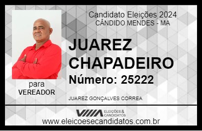 Candidato JUAREZ CHAPADEIRO 2024 - CÂNDIDO MENDES - Eleições