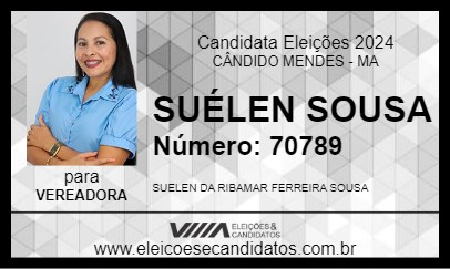 Candidato SUÉLEN SOUSA 2024 - CÂNDIDO MENDES - Eleições