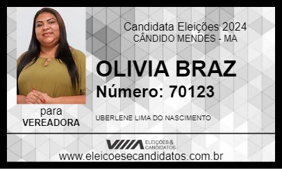 Candidato OLIVIA BRAZ 2024 - CÂNDIDO MENDES - Eleições