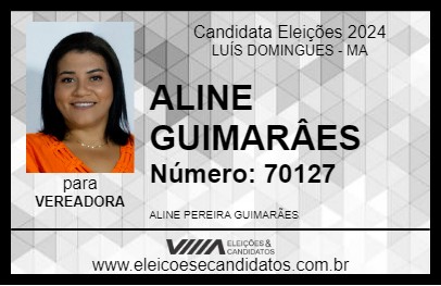 Candidato ALINE GUIMARÂES 2024 - LUÍS DOMINGUES - Eleições