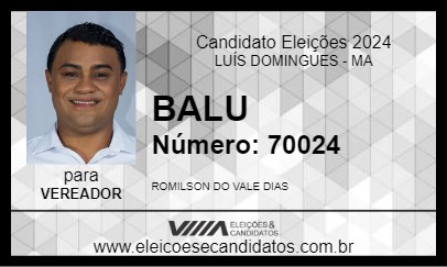 Candidato BALU 2024 - LUÍS DOMINGUES - Eleições