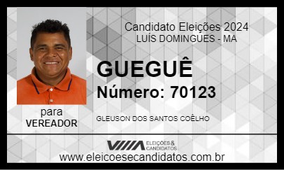 Candidato GUEGUÊ 2024 - LUÍS DOMINGUES - Eleições