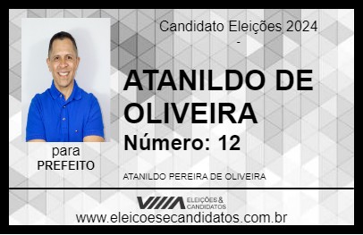 Candidato ATANILDO DE OLIVEIRA 2024 - SÃO MATEUS DO MARANHÃO - Eleições