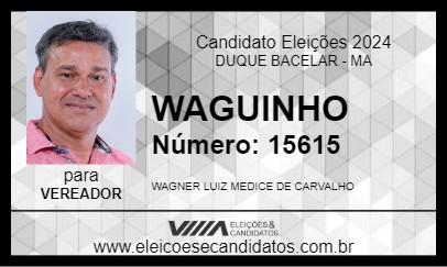 Candidato WAGUINHO 2024 - DUQUE BACELAR - Eleições