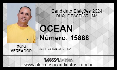 Candidato OCEAN 2024 - DUQUE BACELAR - Eleições