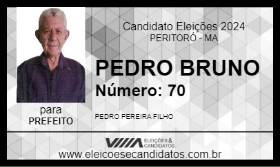 Candidato PEDRO BRUNO 2024 - PERITORÓ - Eleições